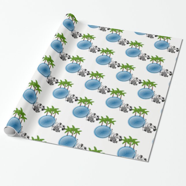 Wrapping Paper Poolman Geschenkpapier (Ungerollt)