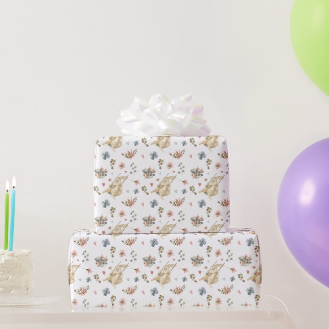 Wrapping Paper - Rabbits Pattern Geschenkpapier (Partygeschenke)