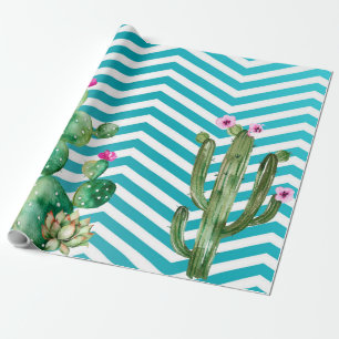 Wrapping Paper Roll Boho Cacti Cactus Succule Geschenkpapier