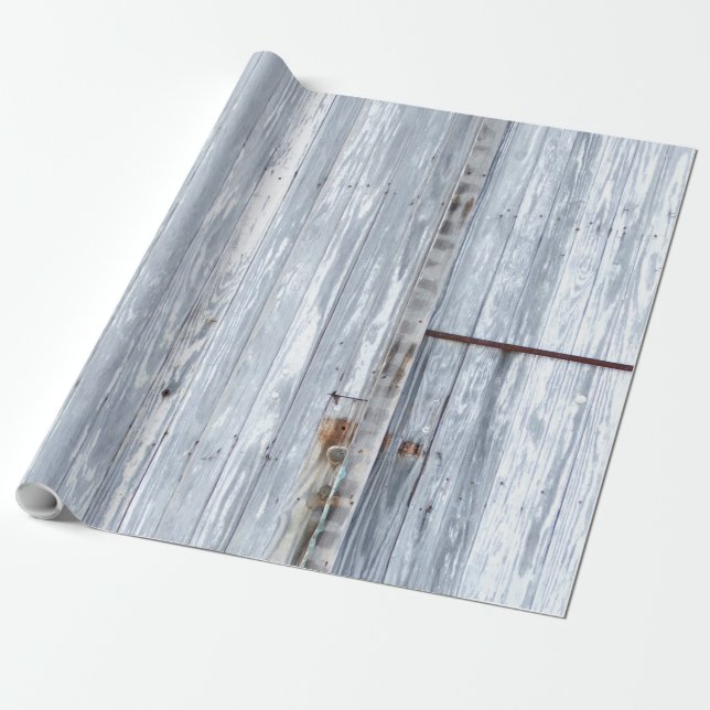 Wrapping Paper Roll White Wash Holz Barn Door 60lb Geschenkpapier (Ungerollt)