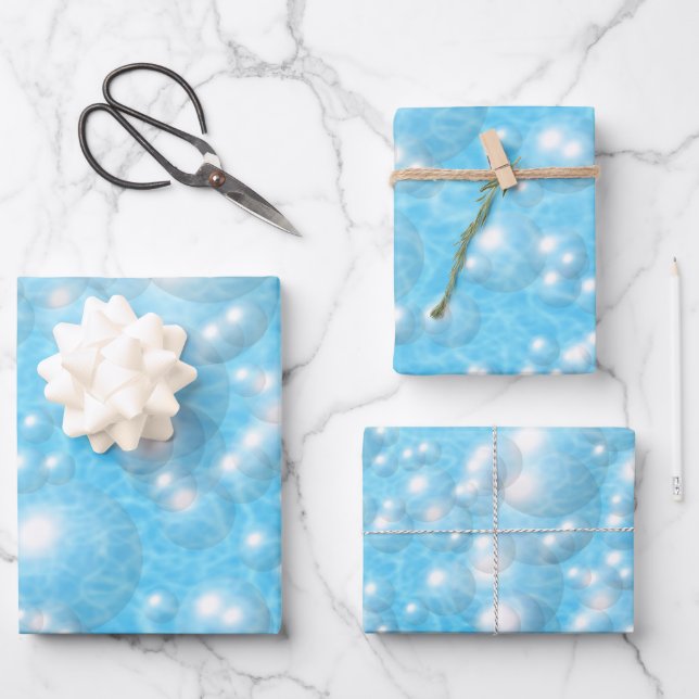 Wrapping Paper Set - Blasen im Pool Geschenkpapier Set (Vorderseite)