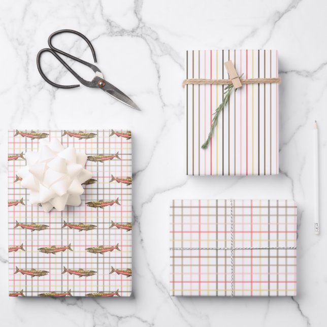 Wrapping Paper Set - Chinook Lachs Geschenkpapier Set (Vorderseite)