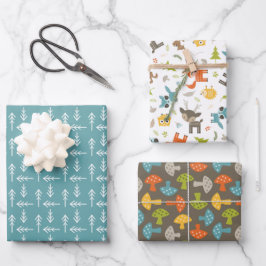 Wrapping Paper Set für Holzbauelemente Geschenkpapier Set