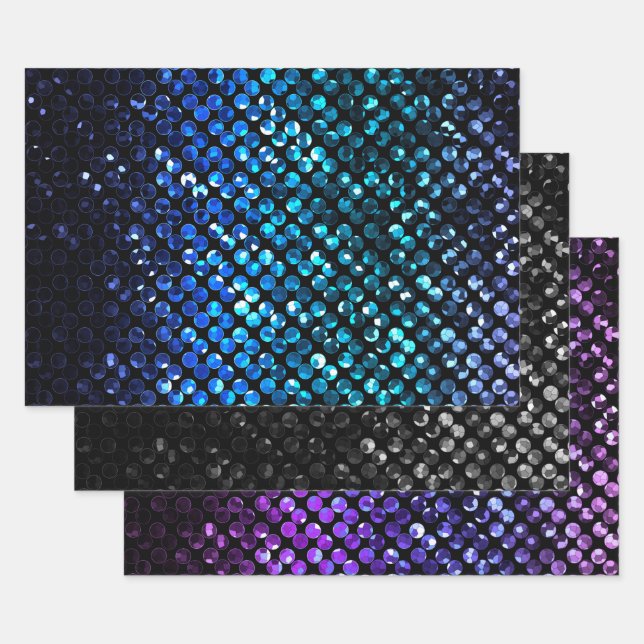Wrapping Paper Sheet Set Crystal Bling Strass Geschenkpapier Set (Set)