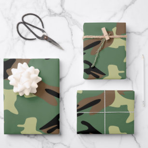 Wrapping Paper Sheets für militärische Camouflage Geschenkpapier Set