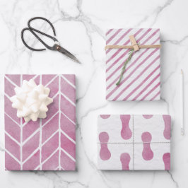 Wrapping Paper Sheets - Pink Pattern Geschenkpapier Set