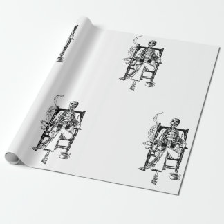 Wrapping Paper SKELETON RAUCHER CIGARETTE Geschenkpapier