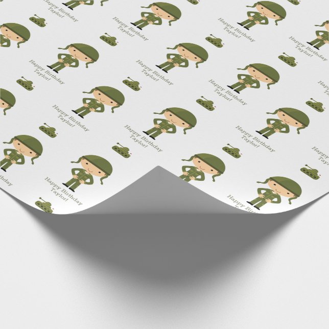 Wrapping Paper - Soldier Gift Wrap Geschenkpapier (Ecke)