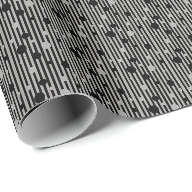 Wrapping Paper (Solid Silver Circles) Geschenkpapier (Rolleneckpunkt)