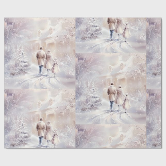 Wrapping Paper-Victorian Winter Christmas Wrapping Geschenkpapier (Flach)