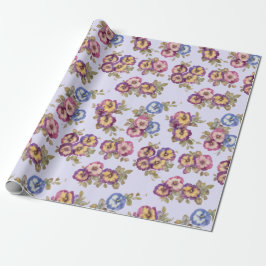 Wrapping Paper | Vintage Pansy Floral Garden Geschenkpapier