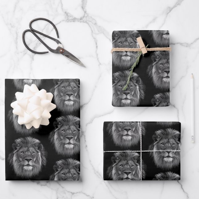 Wrapping Paper von African Lion Geschenkpapier Set (Vorderseite)