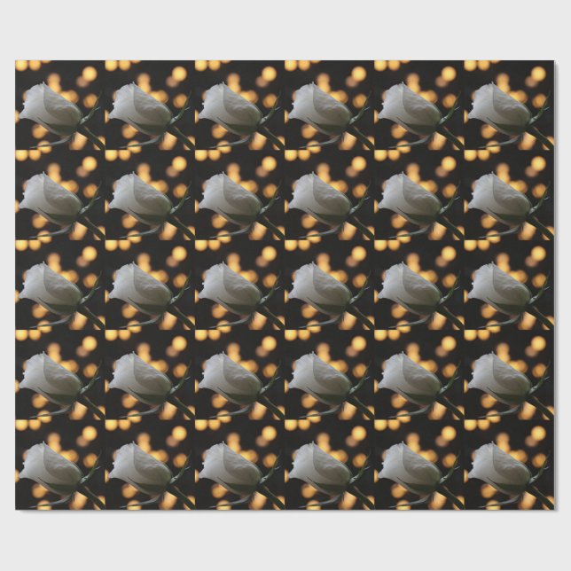 Wrapping Paper von White Rose Valentine Geschenkpapier (Flach)
