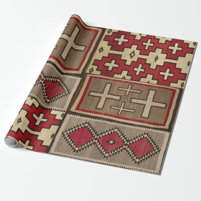 wrapping paper with navajo rug motif geschenkpapier (Ungerollt)