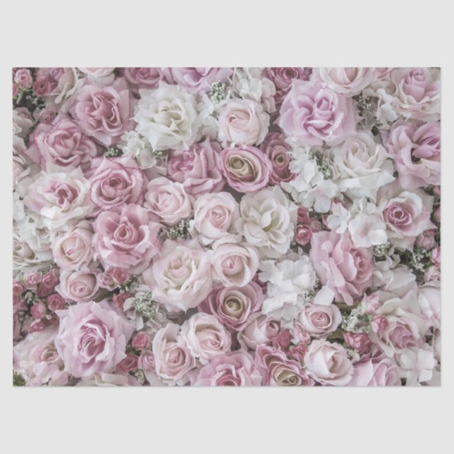 Wrapping Tissue - Collage Viktorianischer Rose Seidenpapier (Vorderseite)