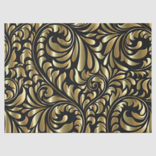 Wrapping Tissue - Drama in Schwarz und Gold Seidenpapier