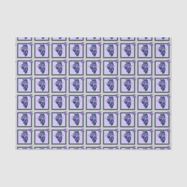 Wrapping Tissue - ILLINOIS - Gerahmtes Symbol Seidenpapier (Vorderseite)