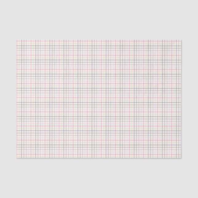 Wrapping Tissue - Kariert für Chinook-Lachs Seidenpapier (Vorderseite)
