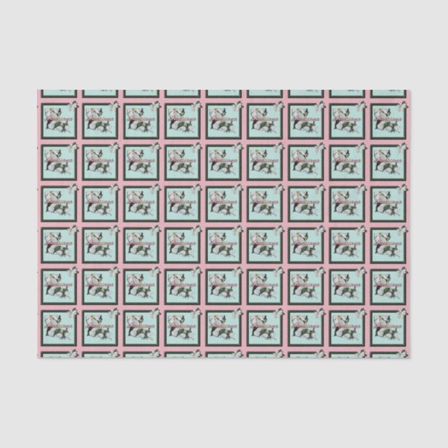 Wrapping Tissue - LOUISIANA - Gerahmtes Symbol Seidenpapier (Vorderseite)