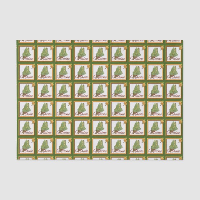 Wrapping Tissue - MAINE Seidenpapier (Vorderseite)