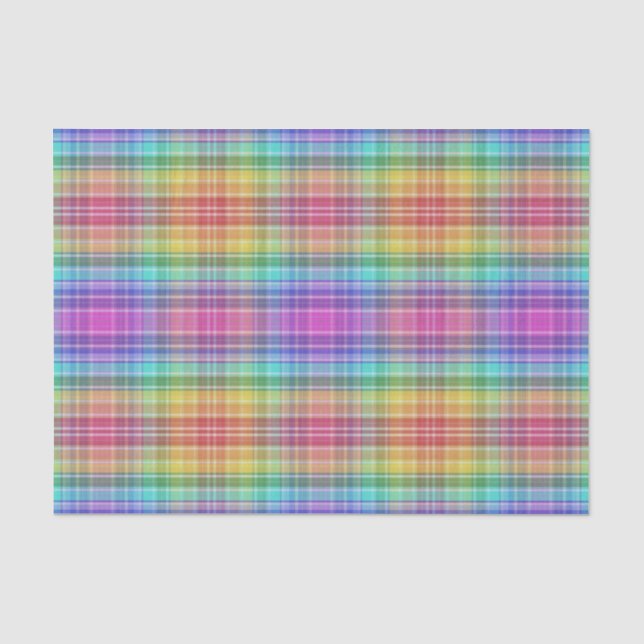 Wrapping Tissue - Rainbow Madras Seidenpapier (Vorderseite)