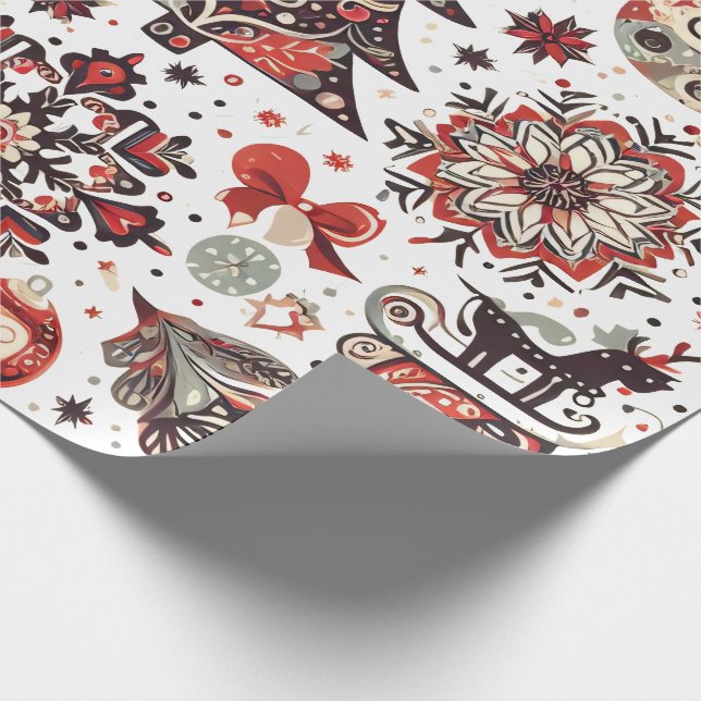 Wrapping with Christmas Motifs n10 Geschenkpapier (Ecke)
