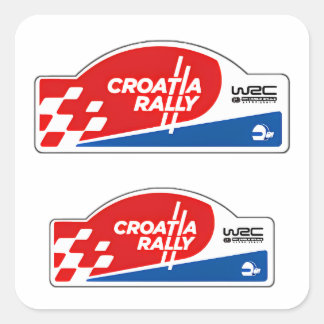 WRC Kroatien Kundgebung Championship Quadratischer Aufkleber