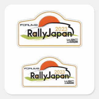 WRC Kundgebung Japan Motorsport-Meisterschaft Quadratischer Aufkleber