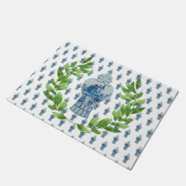 Wreath Blue & White Ginger Jar Fußmatte