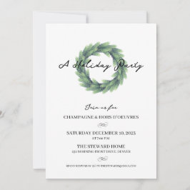 Wreath Christmas Party Einladung