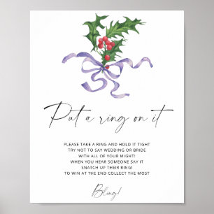 Wreath d'hiver - mettre une bague sur le poster de