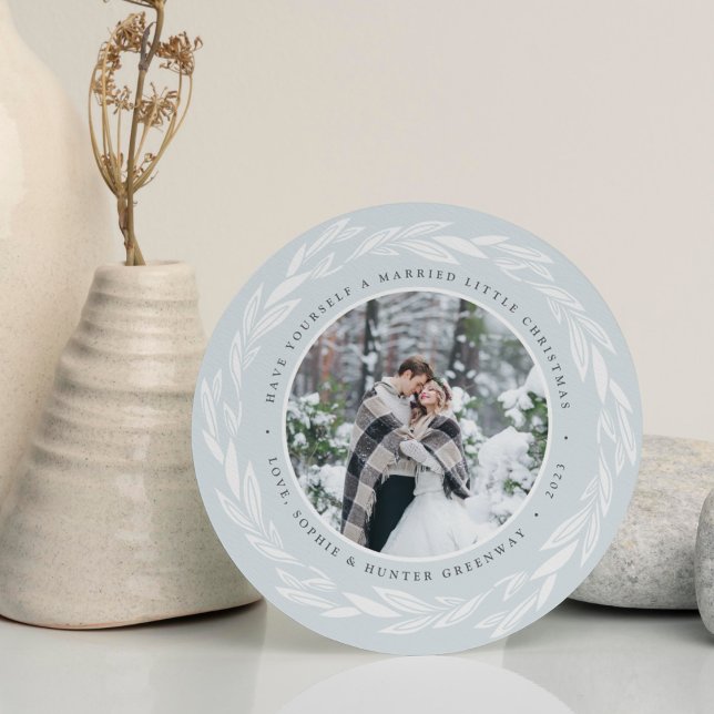 Wreath d'hiver nouvellement mariée Carte photo de  (Créateur téléchargé)