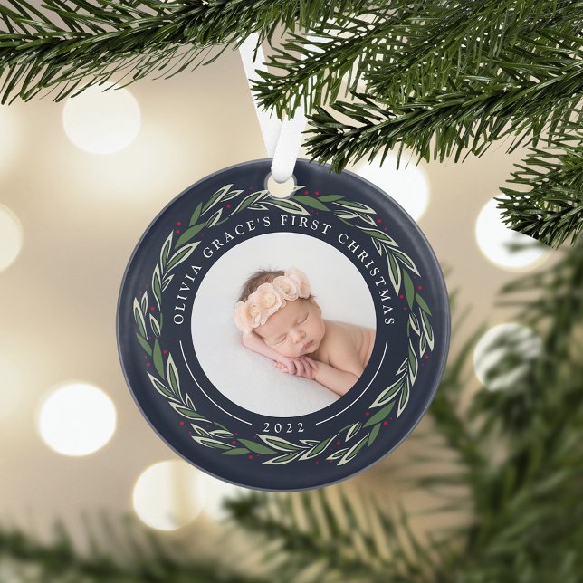 Wreath d'hiver | Première photo de Noël du bébé (Créateur téléchargé)