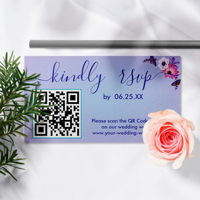 Wreath Elegant Wedding UAWG floral mit QR Code Begleitkarte (Von Creator hochgeladen)