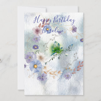 Wreath Floral und whimsy Einladung zum Geburtstag