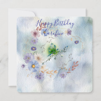 Wreath Floral und whimsy Einladung zum Geburtstag