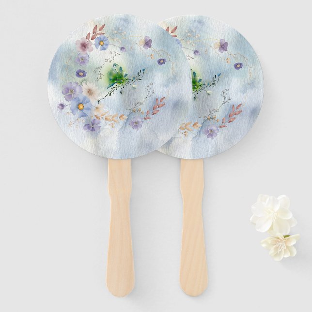 Wreath Floral und whimsy Set der Fans Fächer (Vorne und Hinten)
