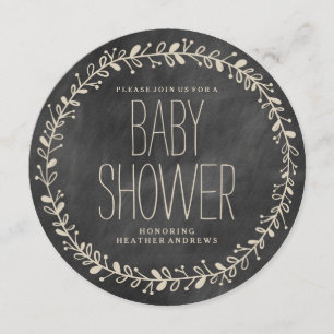 Wreath florale  INVITATION AU BABY SHOWER DU CLASS