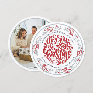 Wreath Frohe Weihnachten Personalisiertes Foto
