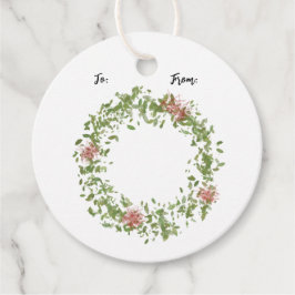 Wreath Holiday-Geschenketiketten Geschenkanhänger