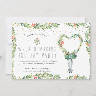 Wreath Making Einladung von Feiertagen