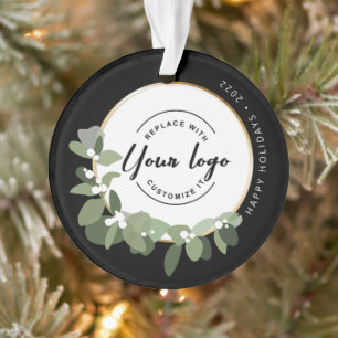 Wreath moderne Joyeuses vacances Votre logo Promot