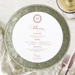 Wreath Monogram Wedding Menu Cards Rose Gold Menükarte<br><div class="desc">Eine schicke Kalligraphy Wedding Menu Card. I do offer a free customisation service,  if you have any anfragen or special requests,  please feel free to contact me.</div>