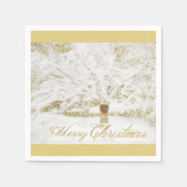 Wreath on Snow Tree Serviette