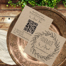 Wreath Vines Handmade | Handgefertigte Visitenkart Quadratische Visitenkarte