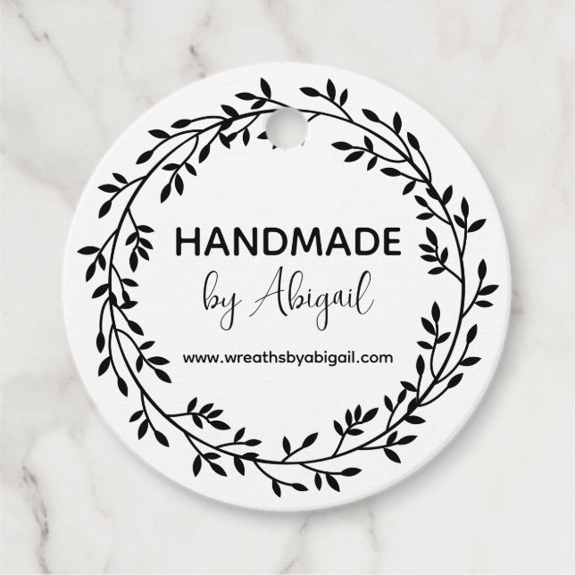 Wreath Vines Handmade | Handwerkliches Unternehmen Geschenkanhänger (Vorderseite)