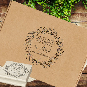 Wreath Vines Handmade Handwerkliches Unternehmen Gummistempel