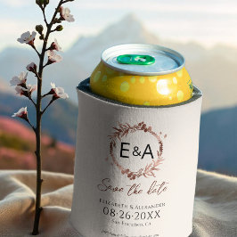 Wreath Wildblume Spring Wedding Save the Date Dosenkühler