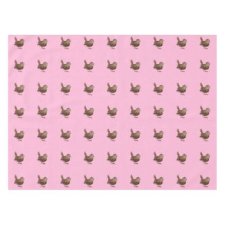 Wren Bird Singing Loud und das schöne Song Pink Tischdecke