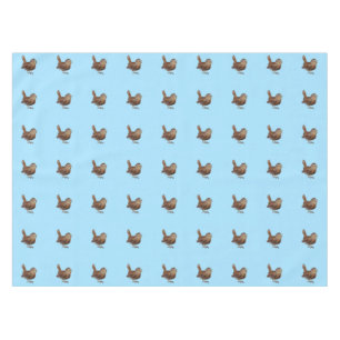 Wren Bird Singing Loud und schöne Song Sky Blue Tischdecke